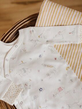 Soft Magical Safari Pehr Animal Print Baby One-Piece Bodysuit 12-18M